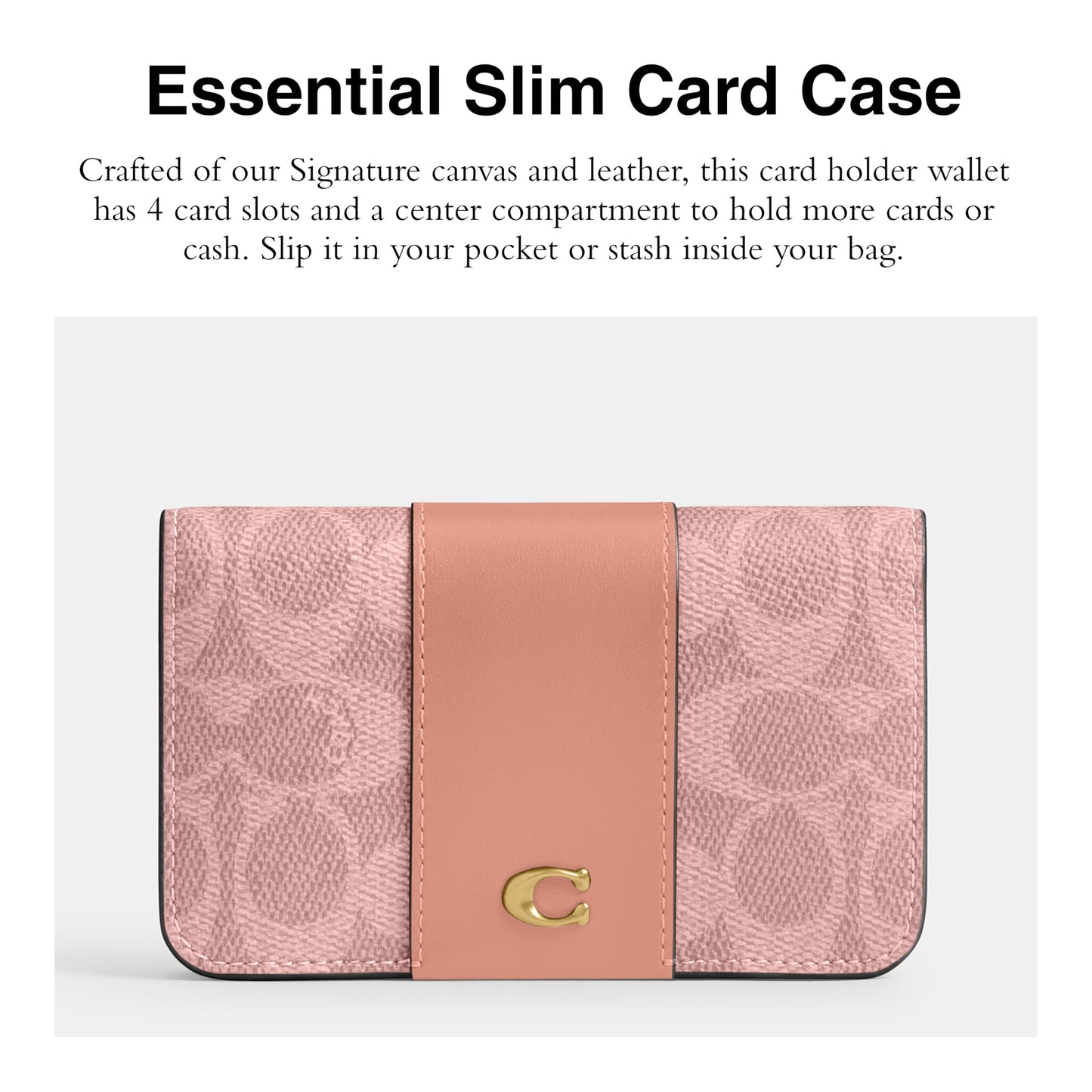 Slim Calf Leather Card Case Wallet Essential Holder