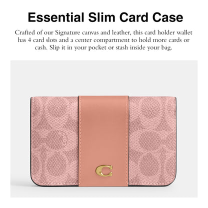 Slim Calf Leather Card Case Wallet Essential Holder