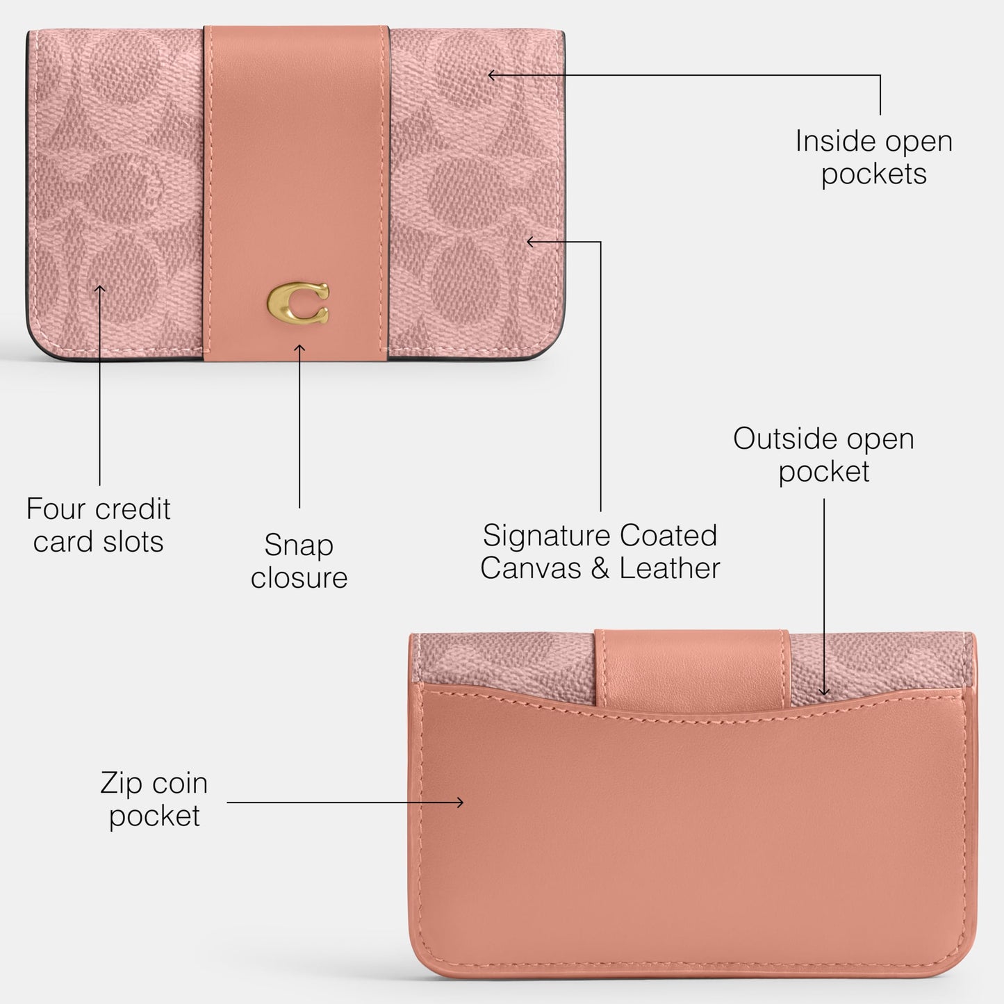Slim Calf Leather Card Case Wallet Essential Holder