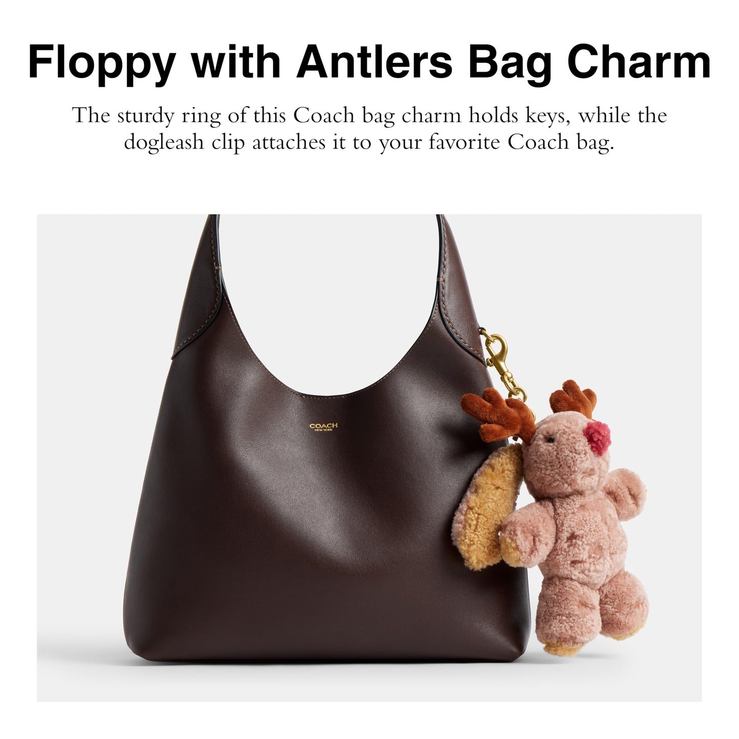 Shearling Bag Charm Plush Keychain Accessory
