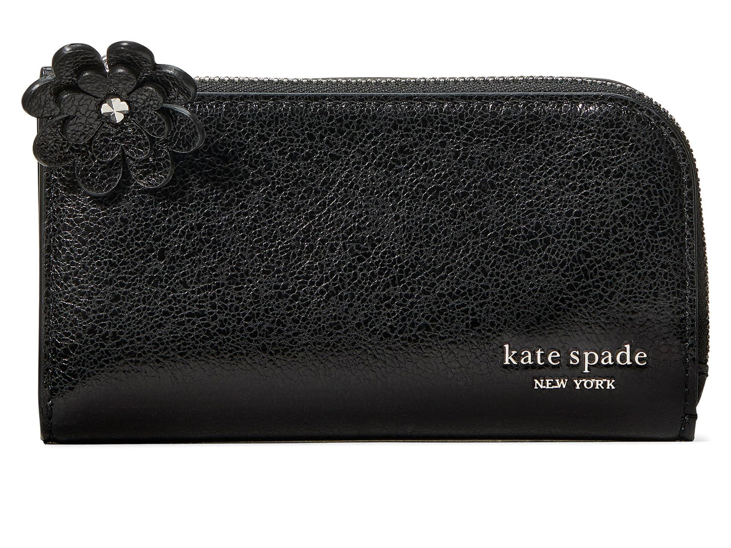 Embossed Leather Slim Bifold Wallet Small Compact