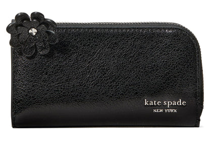 Embossed Leather Slim Bifold Wallet Small Compact