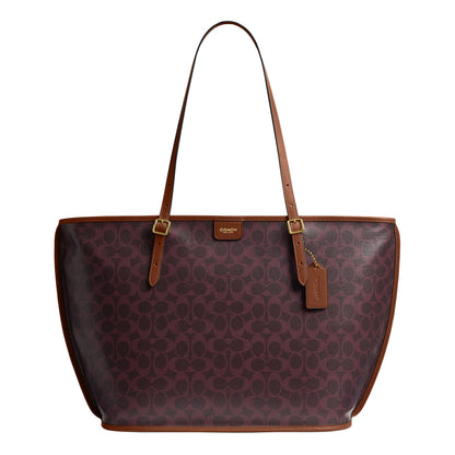 Signature Canvas Taxi Tote Bag Classic Carry Bag